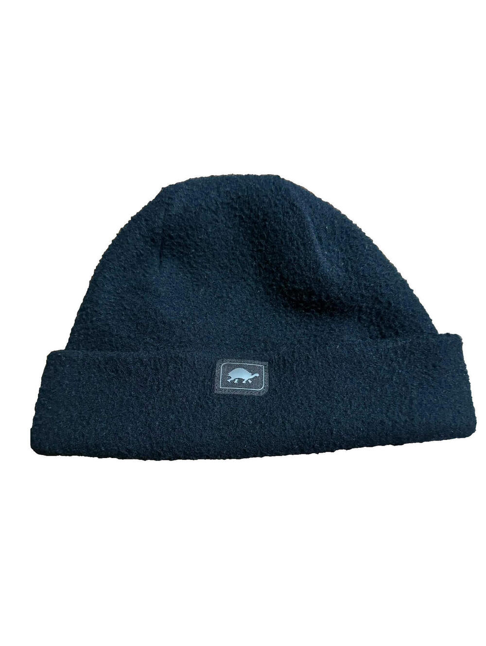 TURTLE FUR Warm Fleece Black Beanie Logo